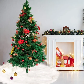 Jaunā Gada, Ziemassvētku Eglītes, Svārki, Kleita Plīša Mākslīgās Kažokādas Ziemassvētku Eglīte Svārki Bāzes Segtu Ziemassvētku Rotājumi Mājās Navidad