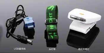 Jaunās Paaudzes Produkts 26g. Nav Touch Rokas Induktīvās Slēdzis, Zvejas Lukturu, 10M Redzams 10 Stundas ar USB Recharger un Josta