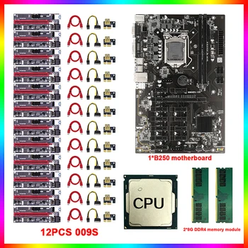 Kalnrūpniecības Mātesplati Combo Set 8 GPU ar 4 gb DDR3 SSD 12 GPU Komplekts PCIE LGA1151 CPU VER 009S Stāvvadu Karti Bitcoin ETH Miner PLATFORMAS