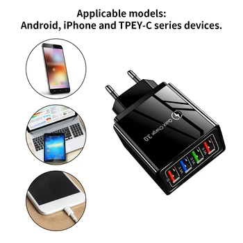Karstā Pārdošanas 1PC ES/ASV Plug USB Lādētāju Ātri Uzlādēt 3.0 Tālruņa Adapteri iPhone Portatīvie Sienas Mobilo Lādētāju Fast Charger