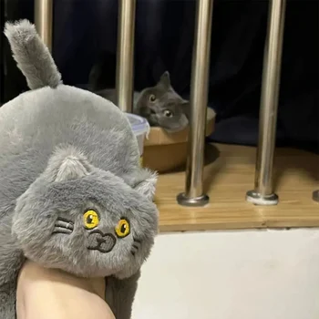 Kaķu īpašnieks jauki dizainera 3D kaķis pūkains slaidi unisex izmērs 35-42 sieviešu pavasara 2022 jaunas ielidošanas mājas pūkains kažokādas čības, kurpes