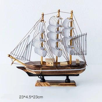 Koka Mājas Dekoru Roku Darbs Buru Eiropas Laivu, Jahtu Miniatūras Koka Kuģa Modelis Rotaļlietas Bērniem Dzimšanas Dienas Dāvana Dāvanu Kolekcija 0