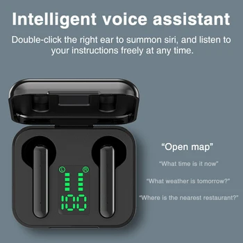 L12 TWS Bezvadu fone BluetoothIn-ear Austiņas Smart Austiņas LED Displejs 8D stereo Touch Kontroli Mini Austiņas Sporta Klausule