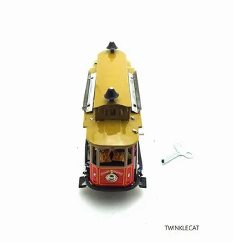 Los Angeles Retro Tramvaja Vēja Rotaļlietas 18 cm Radošo Logu Displeja Aksesuārus Personības Dāvanas Radošo Aksesuārus Bērnības Skārda Rotaļlietas