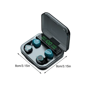 M22 TWS Bluetooth saderīgas Austiņas Bezvadu Smart Digitālo Displeju Mini HIFI Stereo In-Ear Ūdensizturīgs Sporta Pāriem Austiņas
