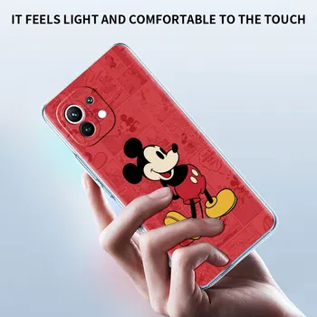 Mickey Mouse Pārredzamu Gadījumā Xiaomi Mi Piezīme 10 11 Lite 10T Pro Mīksta Silikona Drukāšanas Zīmēšanas Vāks Korpusa