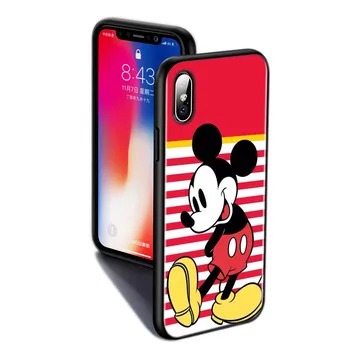 Mickey Mouse Silikona Vāciņš Apple IPhone 13 12 Mini 11 Pro XS MAX XR X 8 7 6 6S 5 Plus SE Telefonu Gadījumā