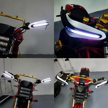 Motociklu Handguards Stūres ar LED Pagrieziena Signālus Par aprilia rsv4 sxv sr 50 r 50 tuono v4 shiver 750 sr 150 rs50