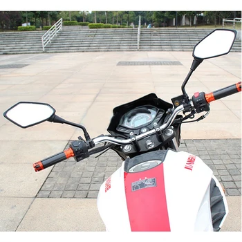 Motociklu Spoguļi Moto 8mm / 10mm Metāla ABS Plastmasas Atpakaļskata Spoguļi HONDA Hornet 600 NC 750 YAMAHA YBR 125 YZF R6 R3