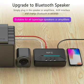 NFC Bluetooth 5.0 Audio Uztvērējs, Raidītājs AUX RCA UN 3,5 MM Jack Stereo Mūzikas Bezvadu Adapteri USB Dongle ar Auto TV DATORA Austiņas