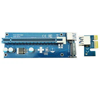 PCIe 1 līdz 4 PCI express 16X Stāvvadu Ieguves Karte PCI-E 1X, lai Ārējās 4 PCI-e slots SATA Barošanas BTC Miner Antminer Ieguves