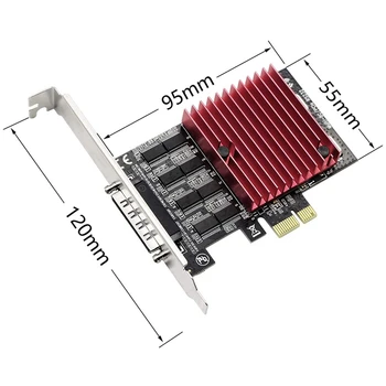 PCIE, Lai 8-Port RS232 Paplašināšanas Karti PCI-E X1, 8-Port DB9 Sērijas Karte 8-Chipset PCI-Express Kontroles Karte X4X8X16 Slots