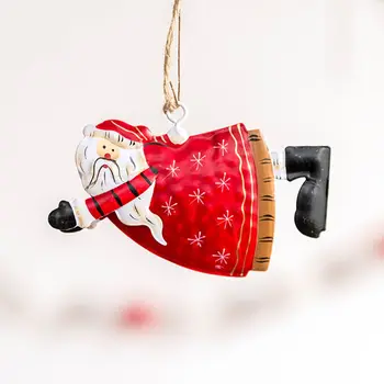 Retro Metāla Ziemsvētki Koks Embellishment Laipni Durvīm Karājas Kuloni, Santa Claus Karikatūra Angel Lelli Kritums Rotājumi Ziemassvētku Dekori