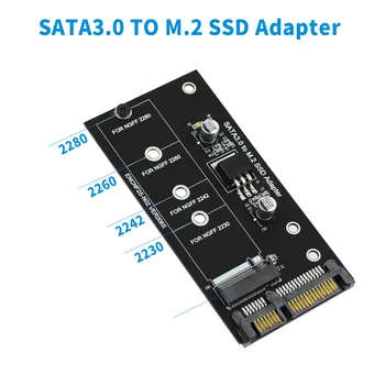 SATA 3.0 22 Pin SATA M. 2 SSD Adapteris M2 Paplašināšanas Karti B taustiņš/(B+M) taustiņu SATA Signālu M. 2 NGFF SSD 2242/2260/2280