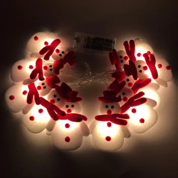 Sniegavīrs Ziemassvētku Eglīte LED Garland Stīgu Gaismas Priecīgus Ziemassvētku Rotājumi Mājās Ir 2021. Cristmas Rotājumu Xmas Dāvanas Navidad