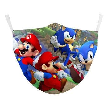 Super Mario Sejas cepures Bērniem Mazgājams Auduma Maskas, Putekļu necaurlaidīgs Filtrs Aizsardzības Atkārtoti Mutes Maskas Bērniem Sejas Maskas rotaļlietas