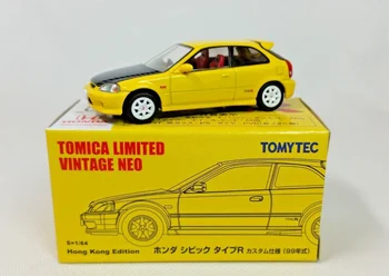 TOMY TOMICA TEC 1/64 TLV Honda Civic EK9 Kolekcija Metāla Die-cast Simulācijas ierobežots vintage noe automašīnas modeli