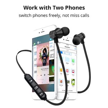 Trokšņa Slāpēšanas Bezvadu Austiņas Bluetooth Austiņas Magnētisko Sporta Earbuds ar Mic par Meizu Huawei Sony Xiaomi iPhone