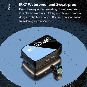 TWS Bluetooth 5.1 Austiņas 2000mAh Uzlādes Box Bezvadu Austiņu 9D Stereo Sporta Ūdensizturīgs Earbuds, Austiņas Ar Mikrofonu