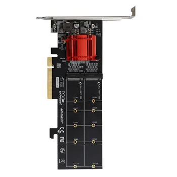 TXB122 PCIe 3.1 x8 ASM1812 2 ostas M. 2 SSD Adapter Paplašināšanas Kartes Dual M-taustiņu, lai Pci-e Pārveidotājs NVME 2230-22110 SSD
