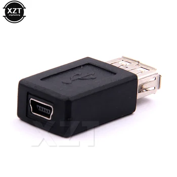 USB 2.0, A Tipa Sievietes mini USB B Sieviešu Adaptera Kontaktdakšas Pārveidotājs, usb uz mini usb Uzlādes Datu Pārraides Savienotājs