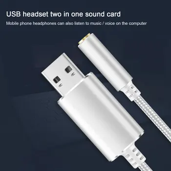 USB 3,5 mm Jack Audio Adapteri USB Ārējo Skaņas Karti Priekš PC/Laptop 4-Polu 3.5 Audio Portu, USB, Austiņas Adapteri