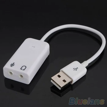 USB Audio Adapter USB Jack 3.5 mm Austiņu Micphone USB Skaņas Karti, kas Virtual 7.1 3D Ārējās par Portatīvo DATORU Skaņas Kartes