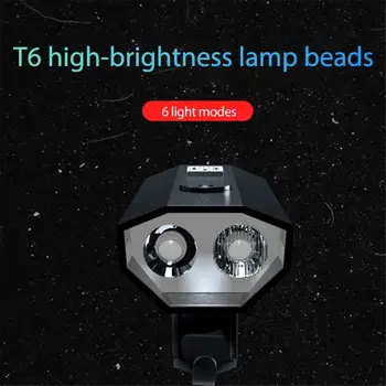 Velosipēdu Gaismas Ūdensizturīgs Velosipēdu Lukturi Ultra-light USB Chargable Kalnu Ceļu, Velosipēdu Dubultā T6 Priekšējo Lampu Velosipēdu Piederumi