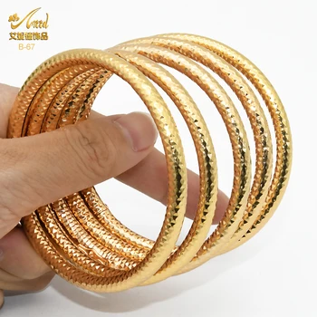 Vienkāršs Dizains 24K Indijas Aproces Sievietēm, Kāzu Dubaija Zelta Aproces Rotaslietas Vairumtirdzniecības Dizainers Zelta Pārklājumu Vara Aproces