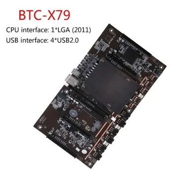 X79 H61 BTC Miner Mātesplati 5x PCI-E 8X Atbalsta 3060 3080 Grafikas Karte ar E5 2620 CPU RECC 4G DDR3 Atmiņas SSD 120G