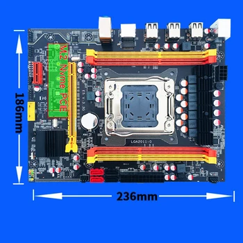 X79 Pamatplates ātrgaitas USB2.0 PCI-E NVME M. 2 SSD 4 DDR3 Dual Channel Atbalstu REG ECC LGA 2011 Procesoru Darbvirsmas Mainboard