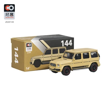 XCarToys 1:64 G63 SUV Tuksnesī dzeltenā/Melnā Kaste Lējumiem Modeļa Automašīnas