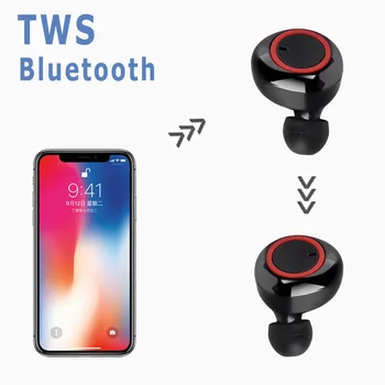 Y50 TWS Bezvadu Austiņas Viedtālrunis Bluetooth Austiņas Stereo Austiņas Samsung Sporta Earbuds Mikrofons iPhone