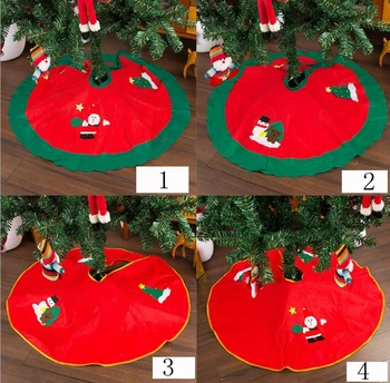 Ziemassvētki Apdare Priekšauti 90cm Sarkanā/Zaļā Ziemassvētku Eglīte Svārki, Jaunā Gada Rotājumi Ziemassvētku Rotājumu Koku, Svārki, Rotas