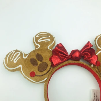 Ziemassvētku Brīvdienu Mickey & Minnie Piparkūkas Ausis Galvas stīpa jaunas