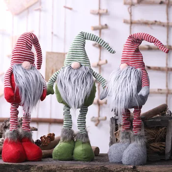 Ziemassvētku Garu Kāju Gnome Lelle Rotājumi Pagarināt Pastāvīgā Elf Rotaļlietas, Mājas Puse Jauno Gadu Dekori Bērniem Giftschristmas rotājumi