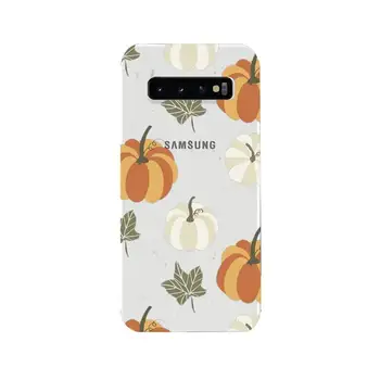 Ķirbju laimīgs rudens rudenī Tālrunis Case For Samsung Galaxy s5 S6 S7 malas plus S8 S9 S10 S20 plus S10lite 2020. Gadam, Skaidri būtiska Vāciņu