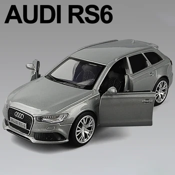 1:36 Mēroga Audi RS6 Stacijas vagonu Lējumiem Sakausējuma Metāla Luksusa Auto Modeli, Pull Atpakaļ, Automašīnu Bērniem Rotaļlietas, Ar Savākšana 1