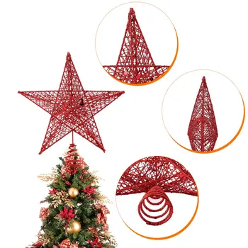 Ziemassvētki Ar Zelta Spīguļi, Ziemassvētku Rotājumi Dzelzs Koks Zvaigžņu Ziemassvētki Istabu, Ziemassvētku Rotājumi Dzelzs Zvaigzne 1