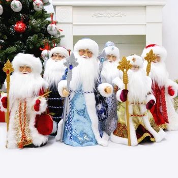 Muzikāls Santa Claus Snow Maiden Dejas Lelles Elektriskā Plīša Rotaļlietas, Dāvanu, par Kazlēnu, Ziemassvētku Rotājumi, Dekorēšana Skaitļi Mājas Dekoru 2