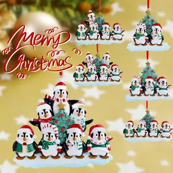Ziemassvētku Pingvīns Kulons Personalizētu Ziemassvētku Eglīte Piekārtiem Rotājumi Pingvīnu Ģimenes Koka Piekariņi Bērniem Dāvanas Navidad Dekori 2