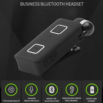 Zvanu Vibrācijas Sporta Stereo Mini Klipu, izmantojot Bluetooth Austiņas, Bezvadu bluetooth brīvroku klipu Austiņas Austiņas Skava Apkakle 2