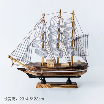 Koka Mājas Dekoru Roku Darbs Buru Eiropas Laivu, Jahtu Miniatūras Koka Kuģa Modelis Rotaļlietas Bērniem Dzimšanas Dienas Dāvana Dāvanu Kolekcija 3