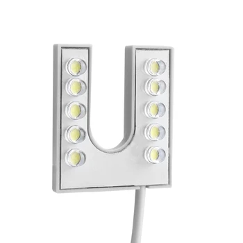 LED Gaismas Elastīgu Gooseneck Lampa Ar Magnētisko Bāzi Šujmašīnu 110-265V ES Plug Workbench Virpas, Preses, Urbjmašīnas 3