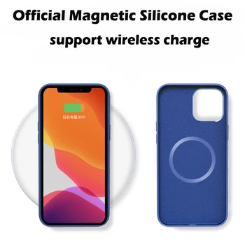 Magnētiskā Geniune Ādas Tālrunis Lietā par iPhone 12 Pro 12 Mini Gadījumos Magsaf* Bezvadu Maksas seguma iPhone 12 Pro Max 3