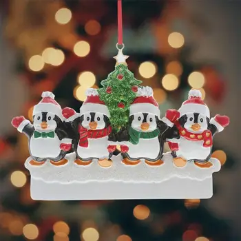 Ziemassvētku Pingvīns Kulons Personalizētu Ziemassvētku Eglīte Piekārtiem Rotājumi Pingvīnu Ģimenes Koka Piekariņi Bērniem Dāvanas Navidad Dekori 3