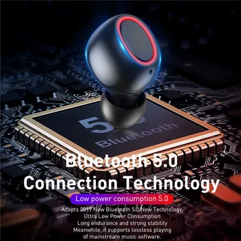 USLION Bluetooth 5.0 TWS Bezvadu Bluetooth Austiņas 8D Hifi Stereo Sporta Ar Mic 2000mAh Led Displejs, Enerģijas Bankas Uzlādes Kaste 4