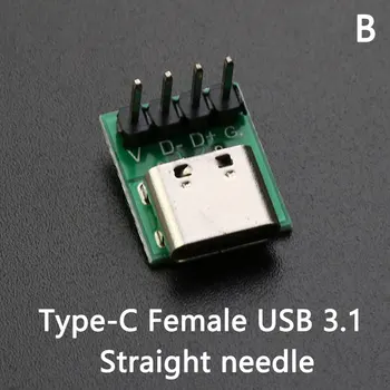 YUXI 1gb USB 3.1 C Tipa Savienotājs 16 Pin Pārbaude PCB Kuģa Adapteris 16P Savienotājs Ligzda Datu Līnijas Vadu Kabeli Pārskaitījumu 4