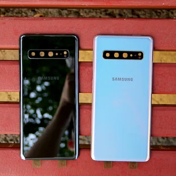 Oriģinālā Akumulatora Stikls Aizmugurējais Vāciņš Durvju Tālruņa Vāciņš Samsung Galaxy S10 5G versija Aizmugures Korpusa Aizsardzības Atpakaļ uz Lietu 5