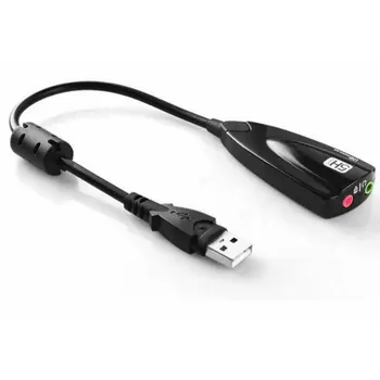 Ārējā USB Skaņas Karti 7.1 Adapteris 5HV2 USB 3D CH Skaņas Antimagnetic Audio Austiņas, Mikrofons (3,5 mm Pieslēgvietu, Portatīvo DATORU 5